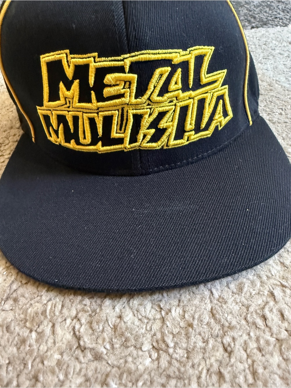 Metal Mulisha Black & Yellow Proper FlexFit Hat/ L/XL